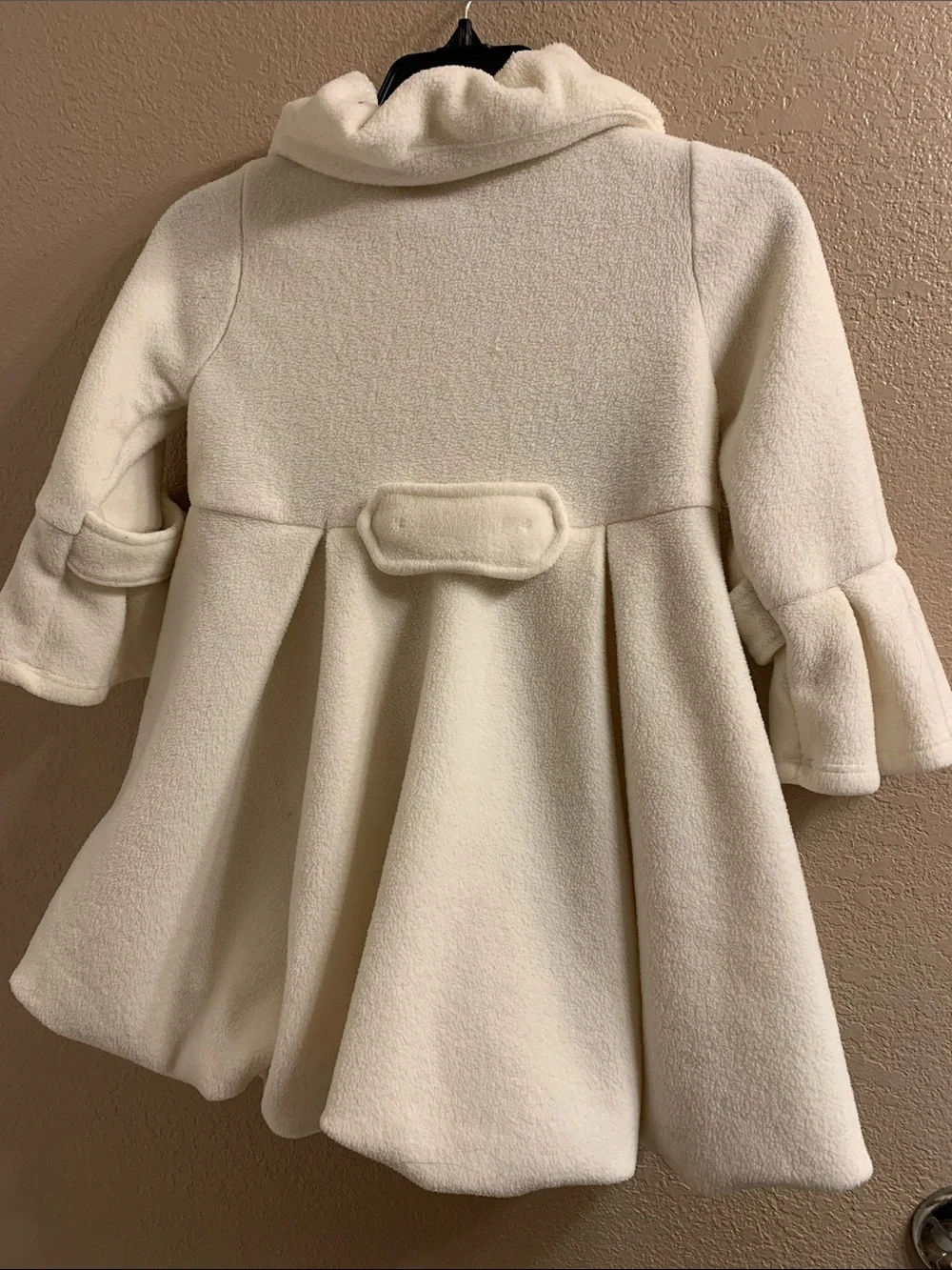 Cream Color  Kiki Cotton Trench Coat For Girls Size 6